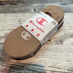 Champion Women’s Invisible Liner Socks – 6 Pairs (Size 5-9) tan/white/brown